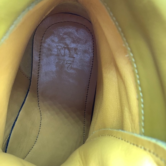 NY 77 DESIGN Maze Yellow Leather Lace Up Boot - Picture 5 of 11